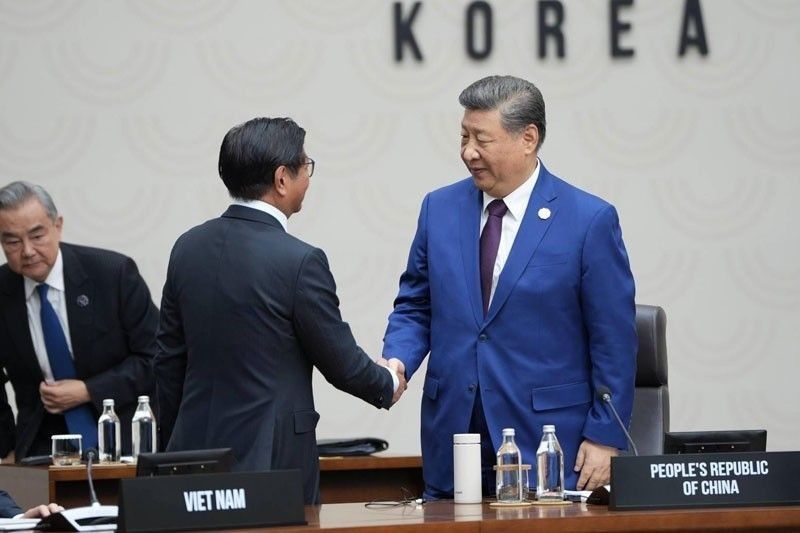 Marcos mabilisang binati si Xi Jinping