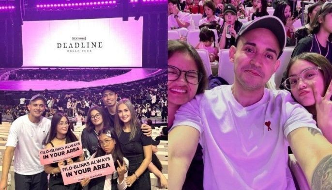 Paolo Contis bonds with daughters at Blackpink concert