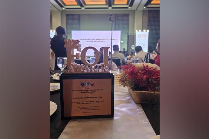 Cebu Province recognized for info initiatives