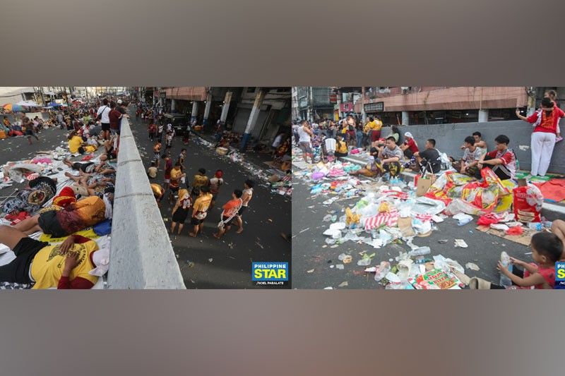 Tambak na basura iniwan sa Traslacion