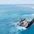 Photo provided by the Marine Battalion Landing Team 8 shows the M/V LCT MSCI 1 stuck on the beach in Badoc, Ilocos Norte.