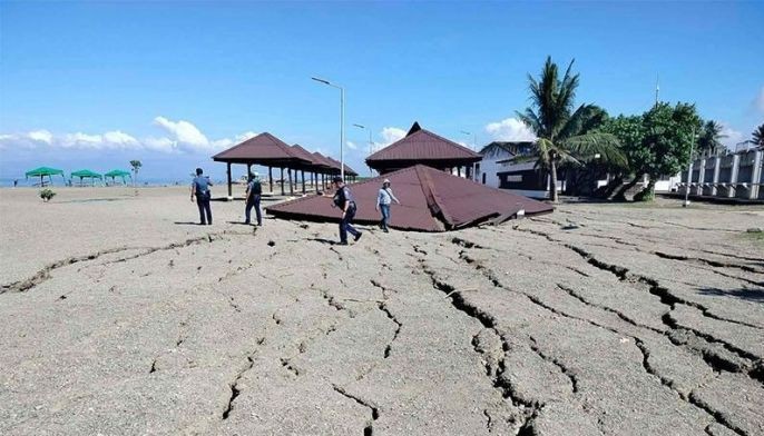 Coastal uplifts observed in Sarangani post-quake