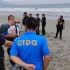 Criminal Investigation and Detection Group investigators conduct a crime scene reconstruction at a beach in Dipaculao, Aurora on June 23, 2026 as part of the ongoing probe into the deaths of Ateneo student-athletes Rene Clert Baterbonia and Divine Adili, who drowned during a team-building activity on June 8, 2026.