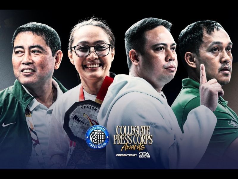 Lady Spikers’ de Jesus, Lady Knights’ Carolino banner CPC Volleyball Coaches of the Year