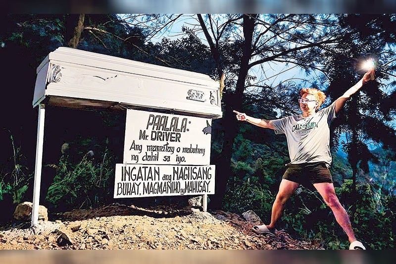 Benguet roadside coffin delivers warning to motorists