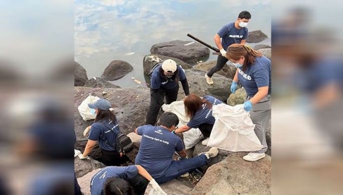 367 kilo ng basura nakolekta sa World Ocean Day coastal clean-up ng Maynilad