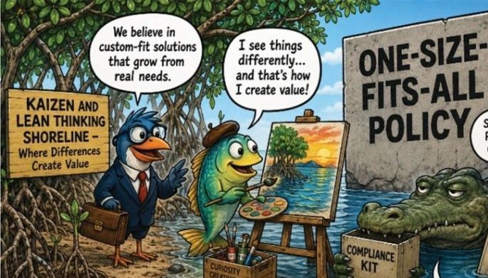 The bird, the fish and the hybrid workplace