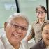 Manny V. Pangilinan (MVP), chairman of the MVP Group of Companies, attends First Pacific’s 45th anniversary show. In the photo are (from left) National Artist Ryan Cayabyab, show director Rowell Santiago, MVP, and PLDT Inc. FVP and event director Julie Carceller.