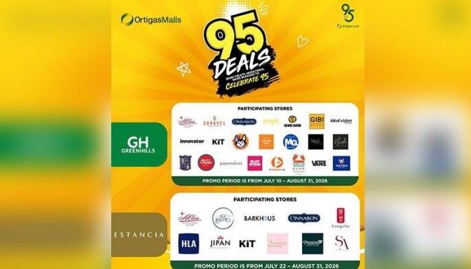 Celebrate 95 years of Ortigas Land with exclusive deals from GH Mall and Estancia