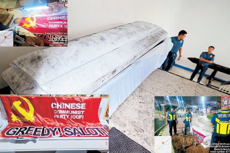 Anti-China caskets dumped around Metro