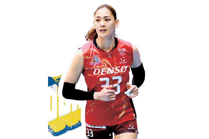 Jaja donning Creamline jersey in PVL return