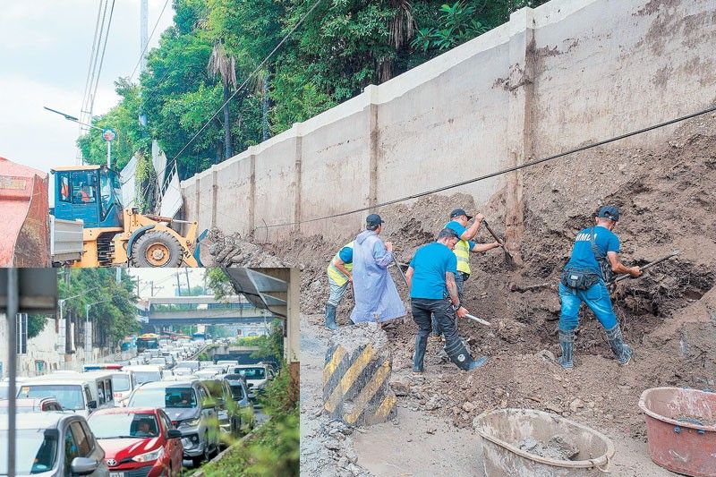 Forbes Park wall collapses