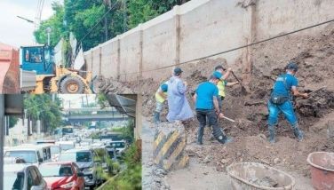 Forbes Park wall collapses
