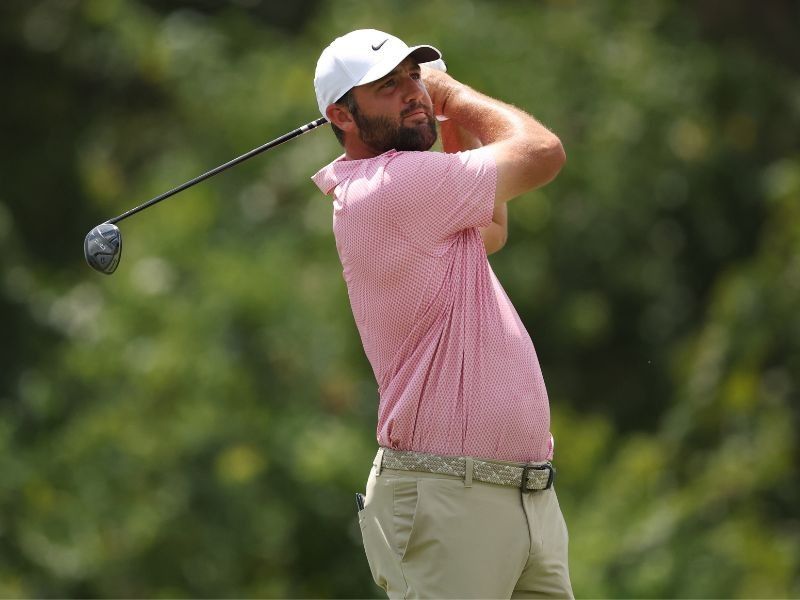 No.1 Scheffler fires sizzling 61 to seize PGA St. Jude lead