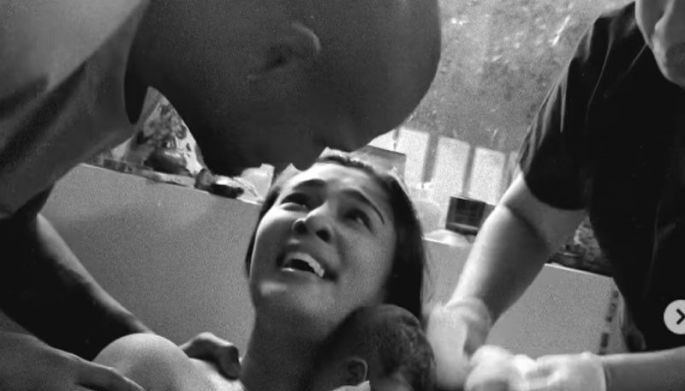 Sandra Lemonon welcomes second child via home water birth