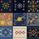 Itneg geometric patterns from Abra, first row patterns, Panubok from Panay Bukidnon, second row patterns, t&acirc;��nalak weaving traditions from T&acirc;��boli, last row patterns.
