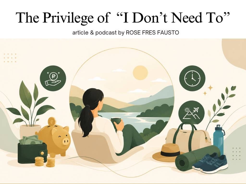 The privilege of 'I don’t need to'
