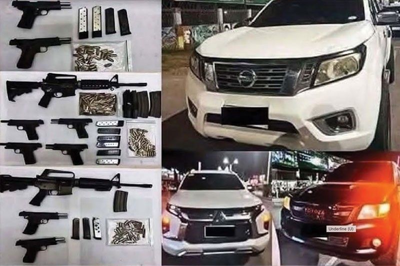 10 armas nasabat sa 3 sasakyan, 3 ‘courier’ tiklo
