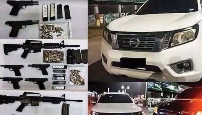 10 armas nasabat sa 3 sasakyan, 3 &lsquo;courier&rsquo; tiklo