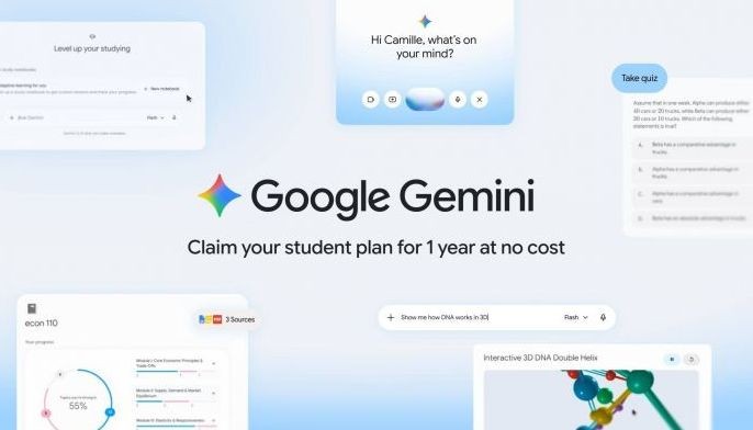 Google offers 1-year free AI Plus for college students