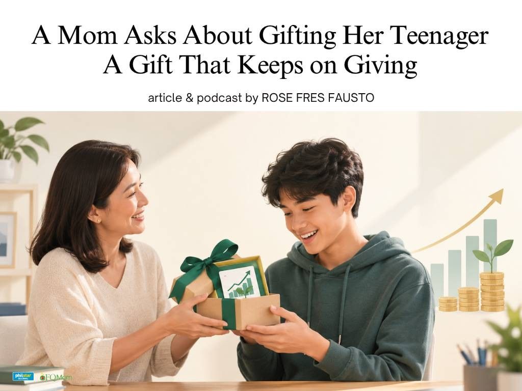 A mom asks about gifting her teenager a gift that keeps on giving