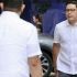 Manases Carpio, husband of Vice President Sara Duterte, arrives with his lawyer at the Quezon City Prosecutor's Office to on Monday, April 27, 2026 to file charges over the alleged disclosure of bank records.
