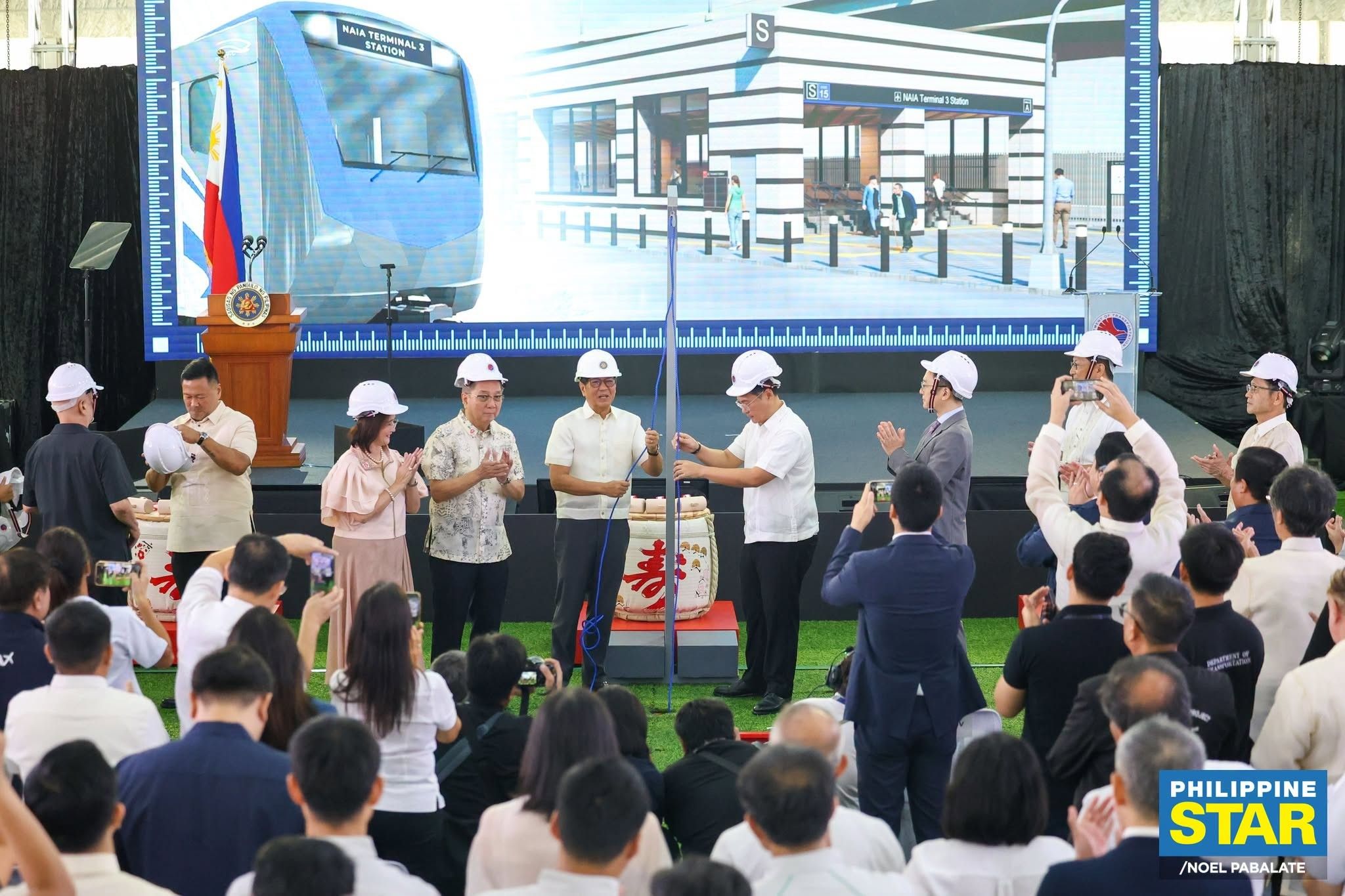 Marcos breaks ground for subway’s NAIA station