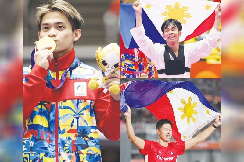 Yulo, Obiena at Yape bumida sa Team Philippines sa Asian Games