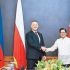 President Marcos shakes hands with Poland President Karol Nawrocki at Malacañang on October 6, 2026. This marks the first-ever state visit by a Polish head of state to the Philippines since diplomatic relations were established in 1973.