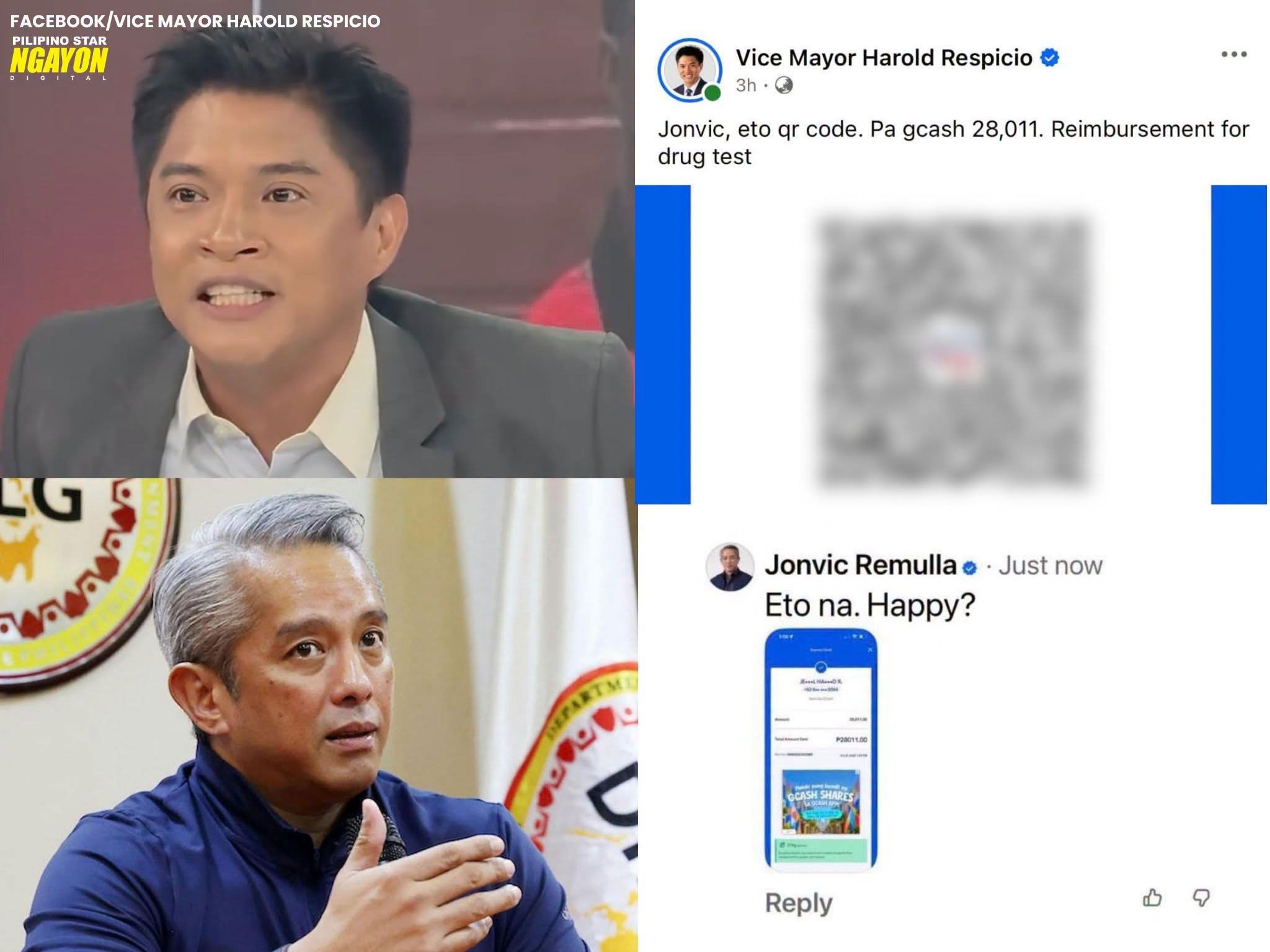 Remulla ibinalik na kay Respicio pinang-drug test