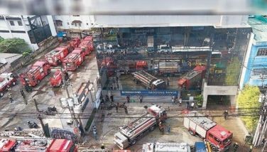 Fire hitsfiring range in Quezon City