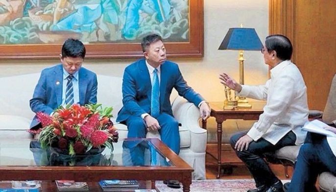 President Marcos meets with Chinese Ambassador Jing Quan at Malaca&Atilde;&plusmn;ang in this file photo from July following a maritime incident in the West Philippine Sea. The President said he might have a word with the top Chinese diplomat again over the latter&acirc;��s recent public remarks.