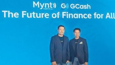 In photo are Darvin Sy Su, Mynt general manager of Wealth Management and Jep Tang, Mynt head of investor relations.